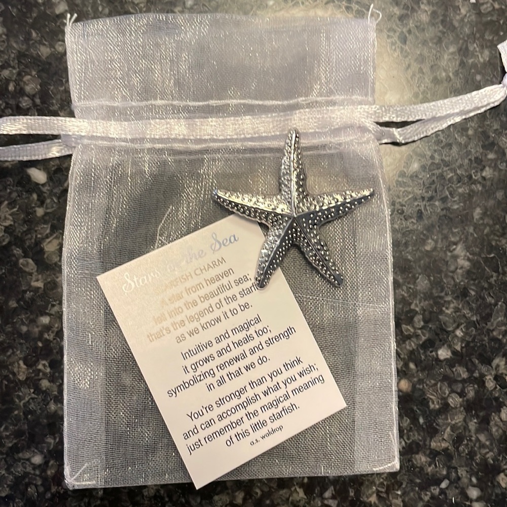 Ganz Stars in the Sea Charm Starfish with poem & giftbag